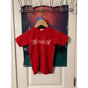 Vintage Collegiate Pacific Red Meredith Graphic T Shirt Kids Size 5 6 8
